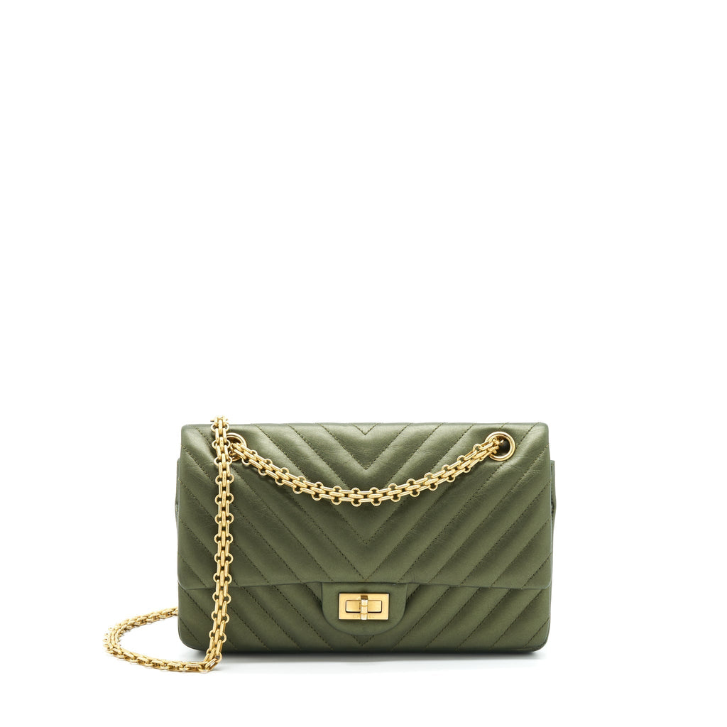chanel-small-2-55-reissue-flap-bag-dark-green-brushed-gold-hardware