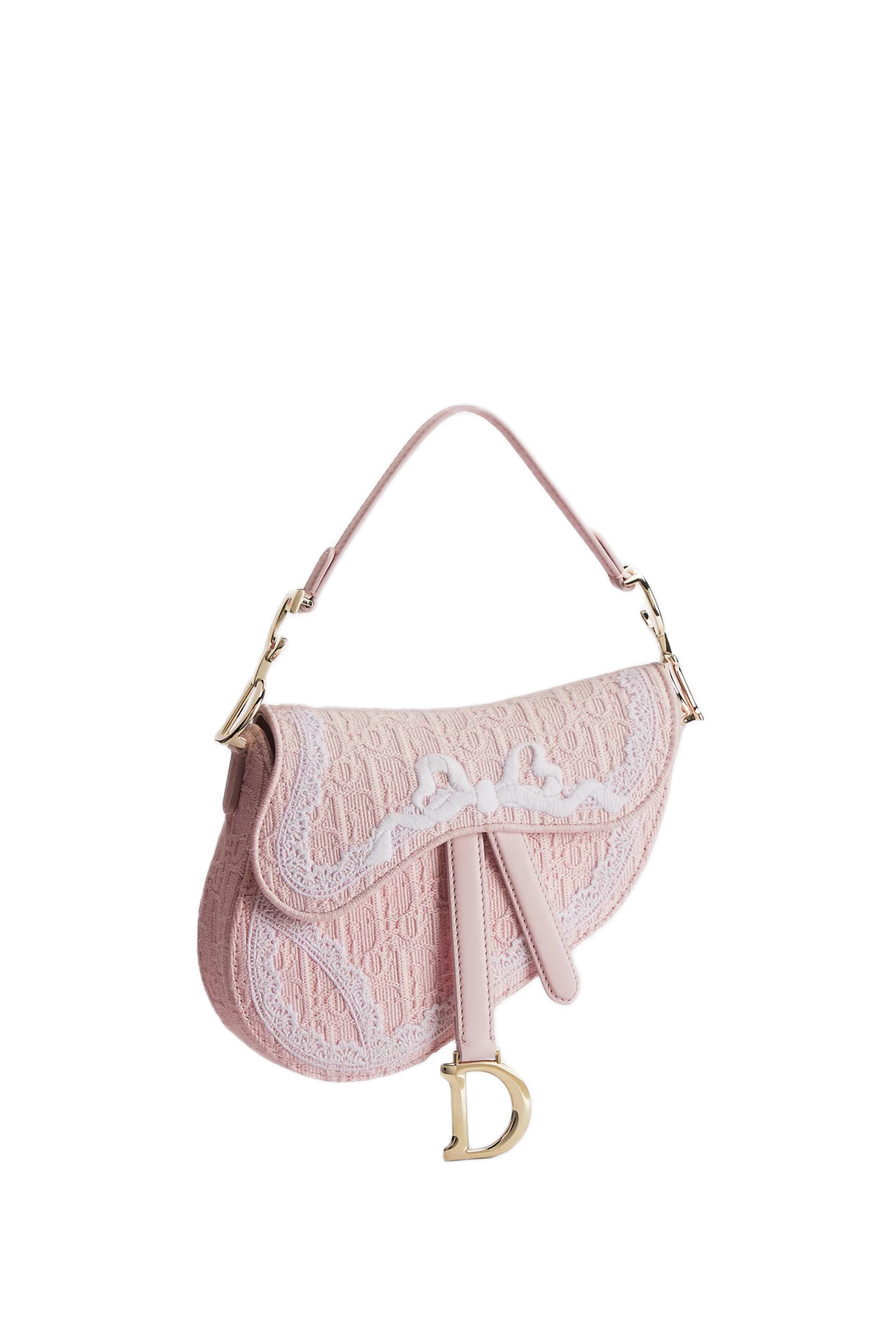 Dioramour Small Saddle with Strap Soupir Pink Bag