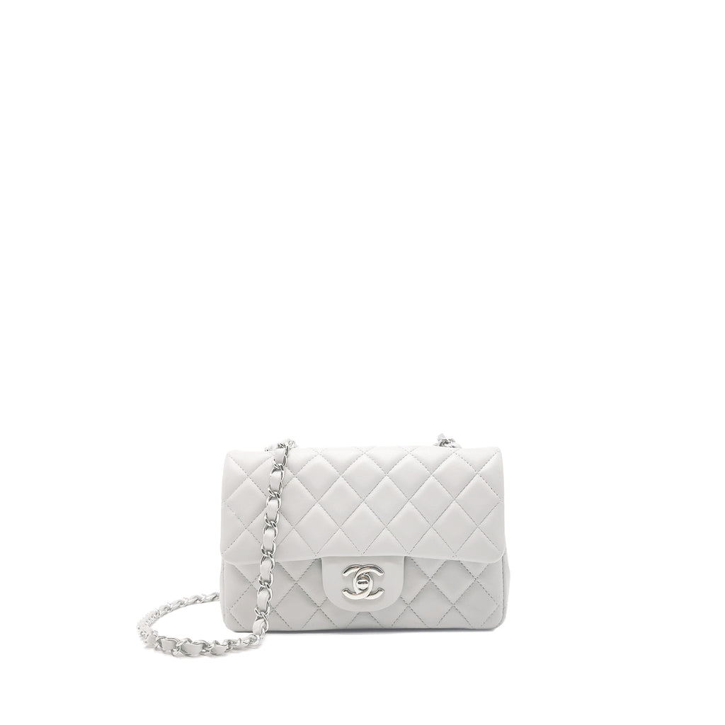 chanel-mini-rectangular-flap-bag-lambskin-light-grey-shw