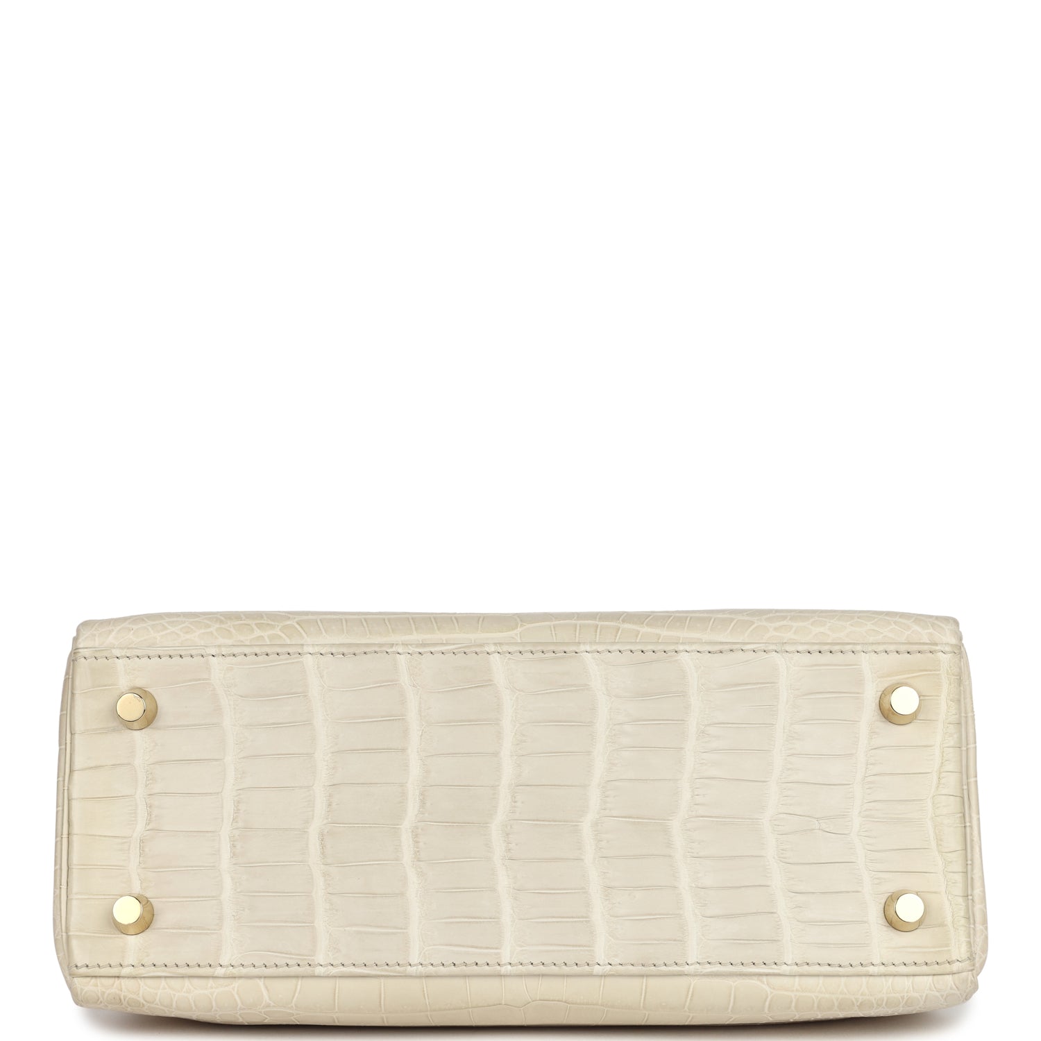 Kelly Retourne 25 Beton Matte Alligator Gold Hardware Bag