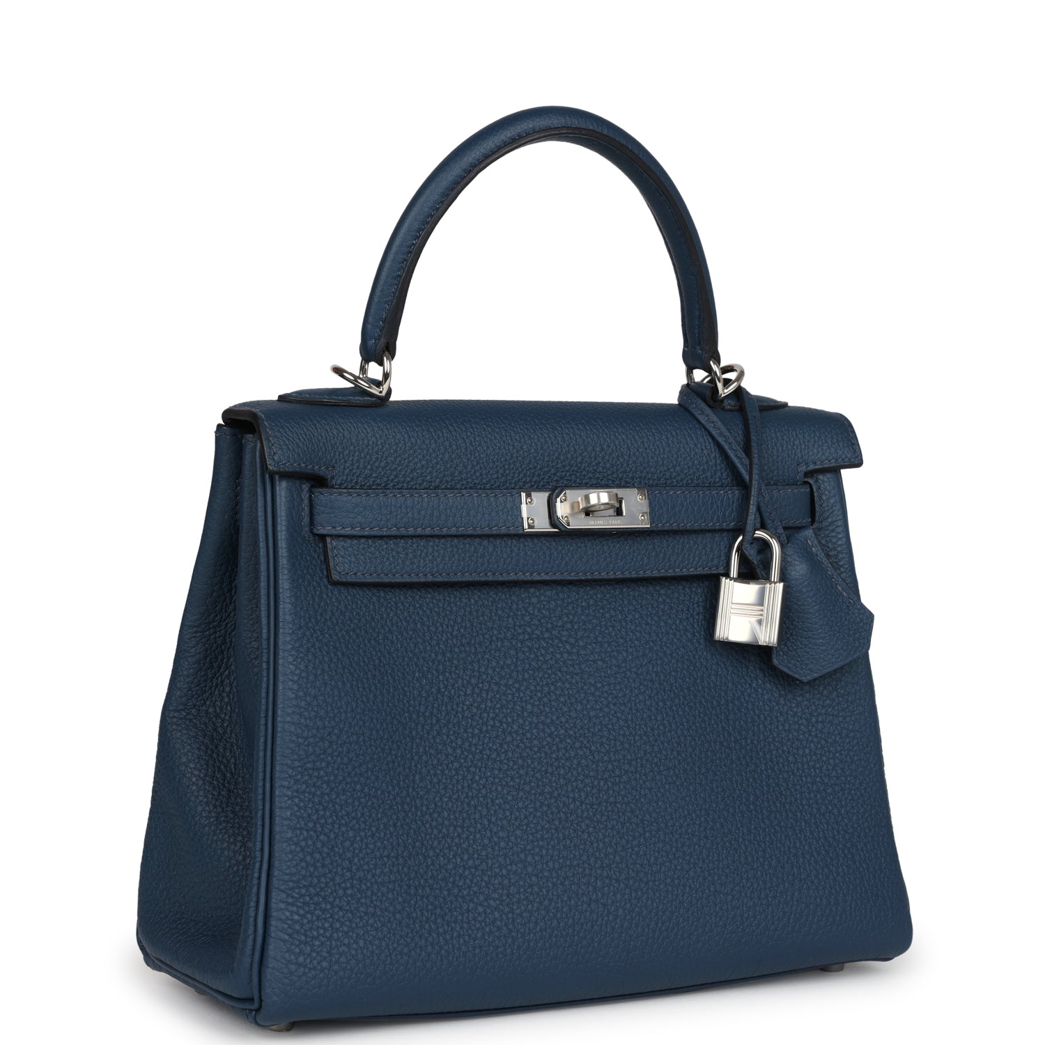 Kelly Retourne 25 Bleu De Prusse Togo Palladium Hardware Bag
