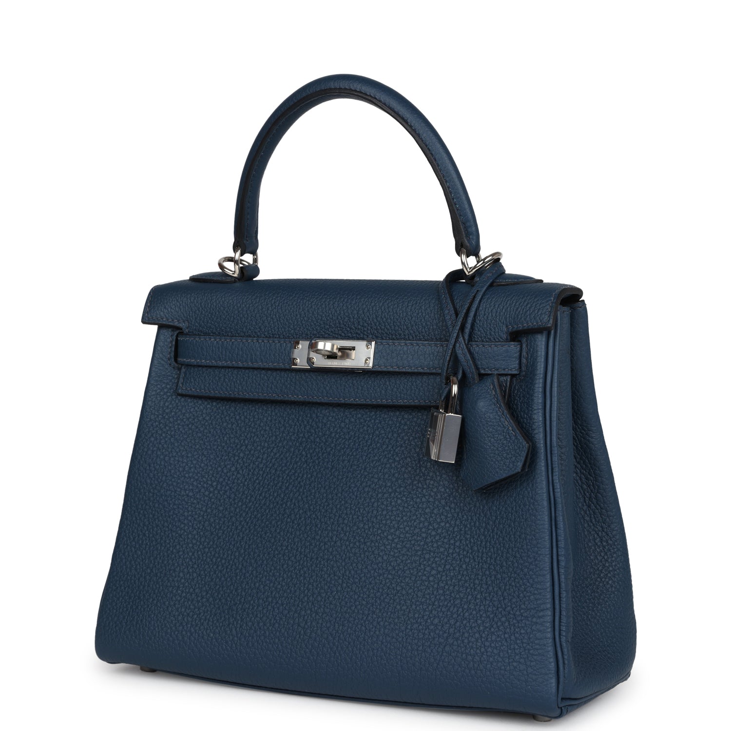 Kelly Retourne 25 Bleu De Prusse Togo Palladium Hardware Bag