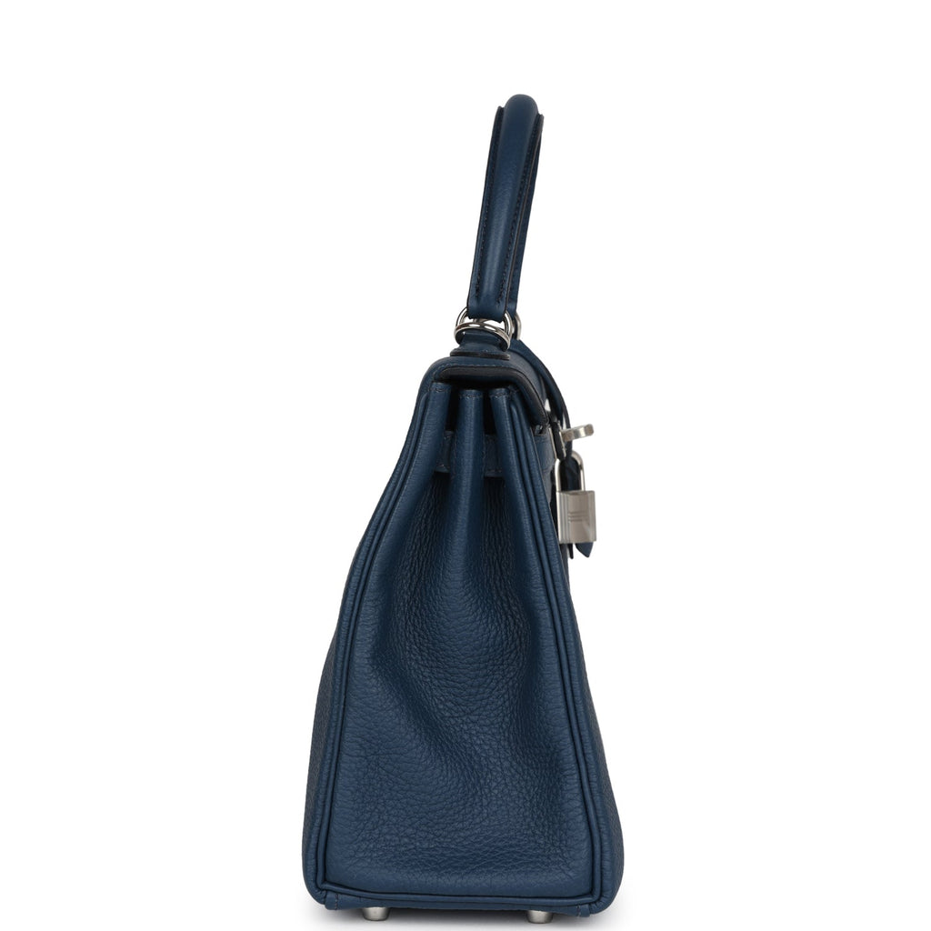 Kelly Retourne 25 Bleu De Prusse Togo Palladium Hardware Bag