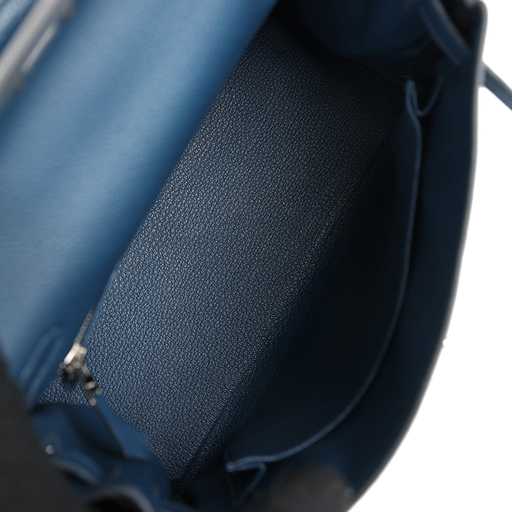 Kelly Retourne 25 Bleu De Prusse Togo Palladium Hardware Bag