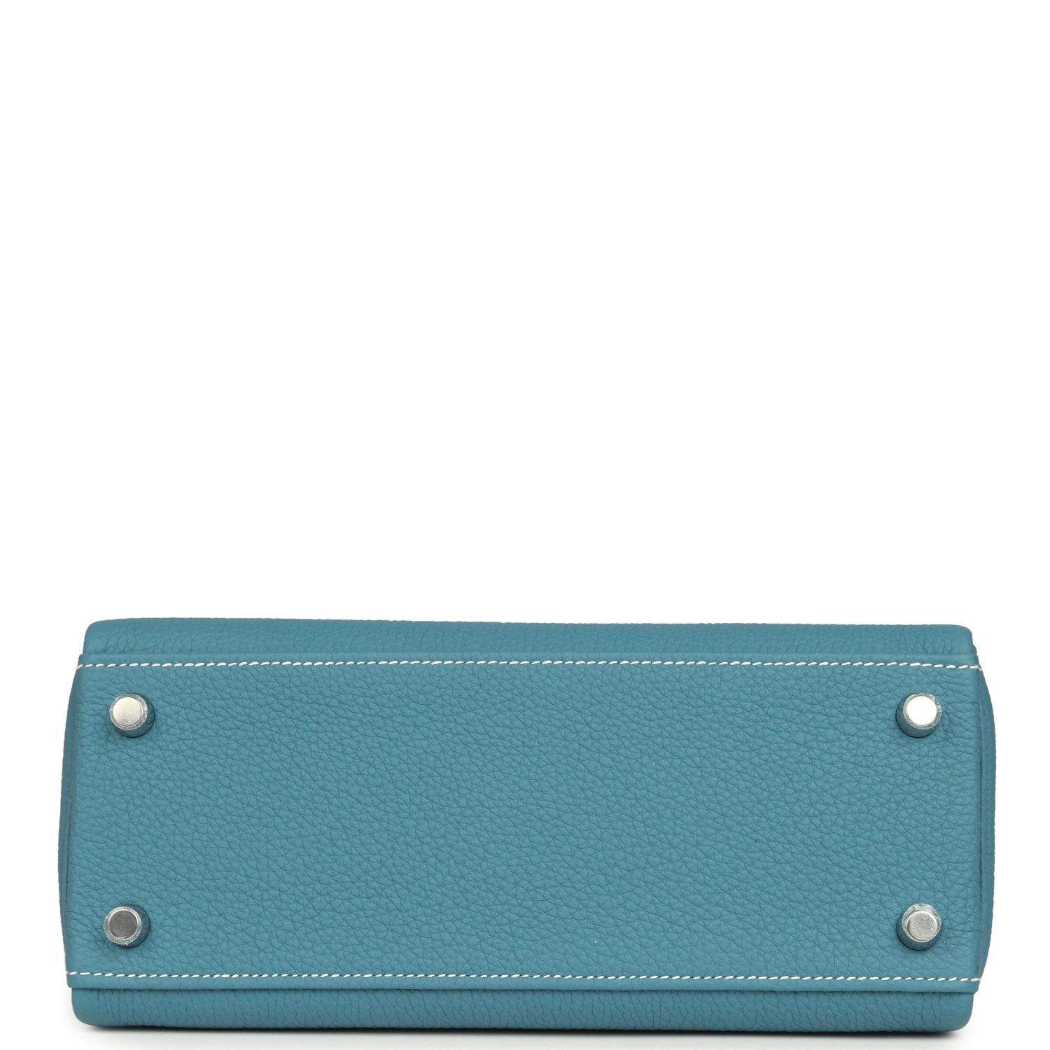 Kelly Retourne 25 Blue Jean Togo Palladium Hardware Bag