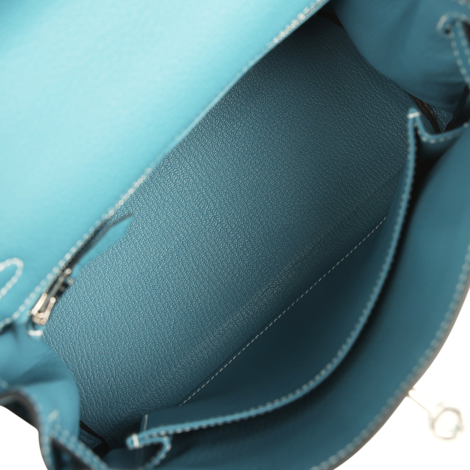 Kelly Retourne 25 Blue Jean Togo Palladium Hardware Bag
