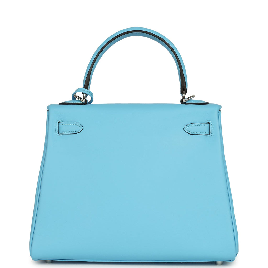 Kelly Retourne 25 Celeste Swift Palladium Hardware Bag