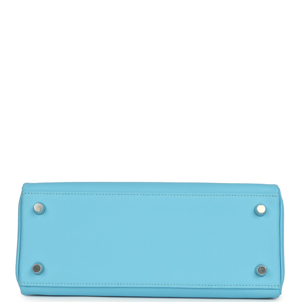 Kelly Retourne 25 Celeste Swift Palladium Hardware Bag