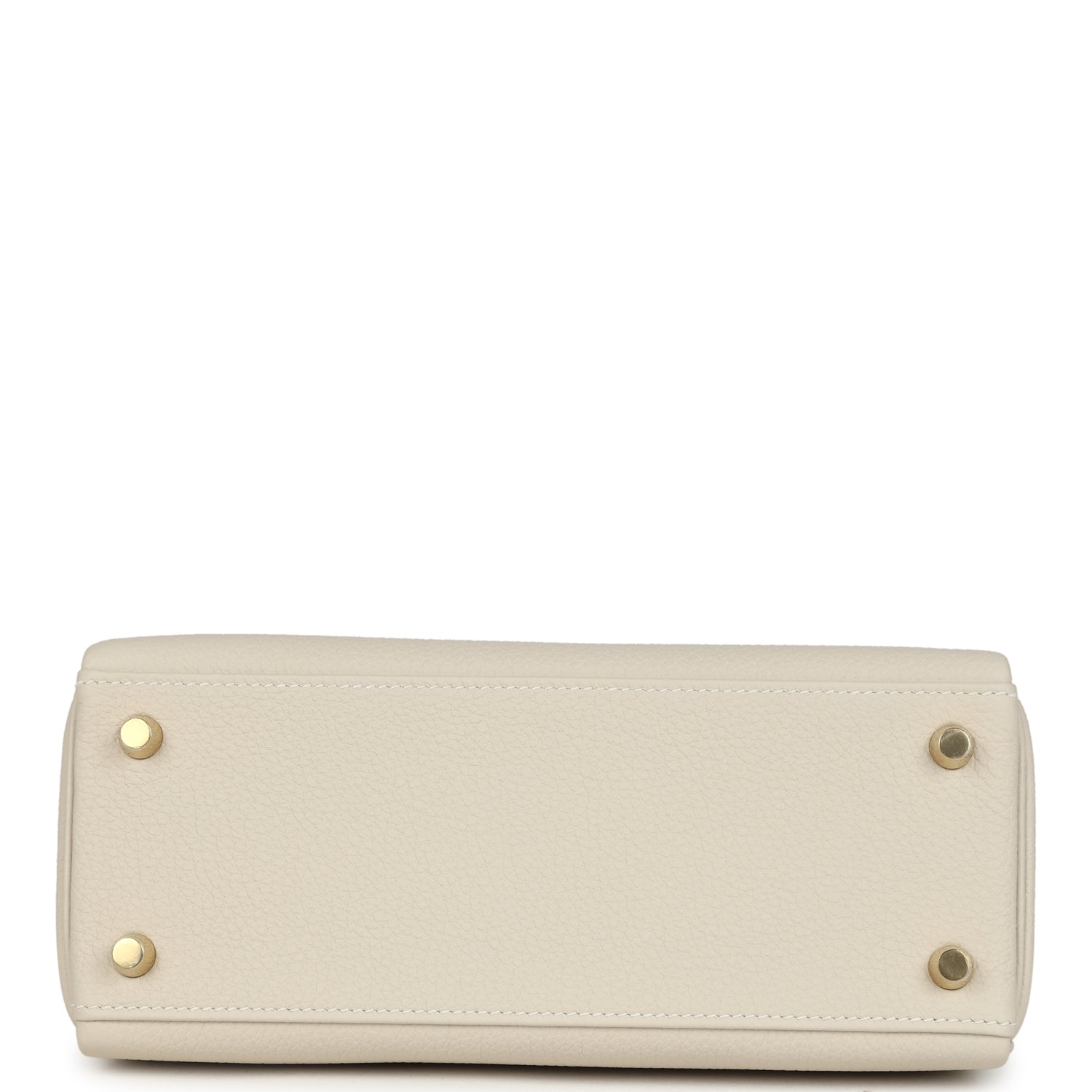 Kelly Retourne 25 Craie Verso Togo Brushed Gold Hardware Bag