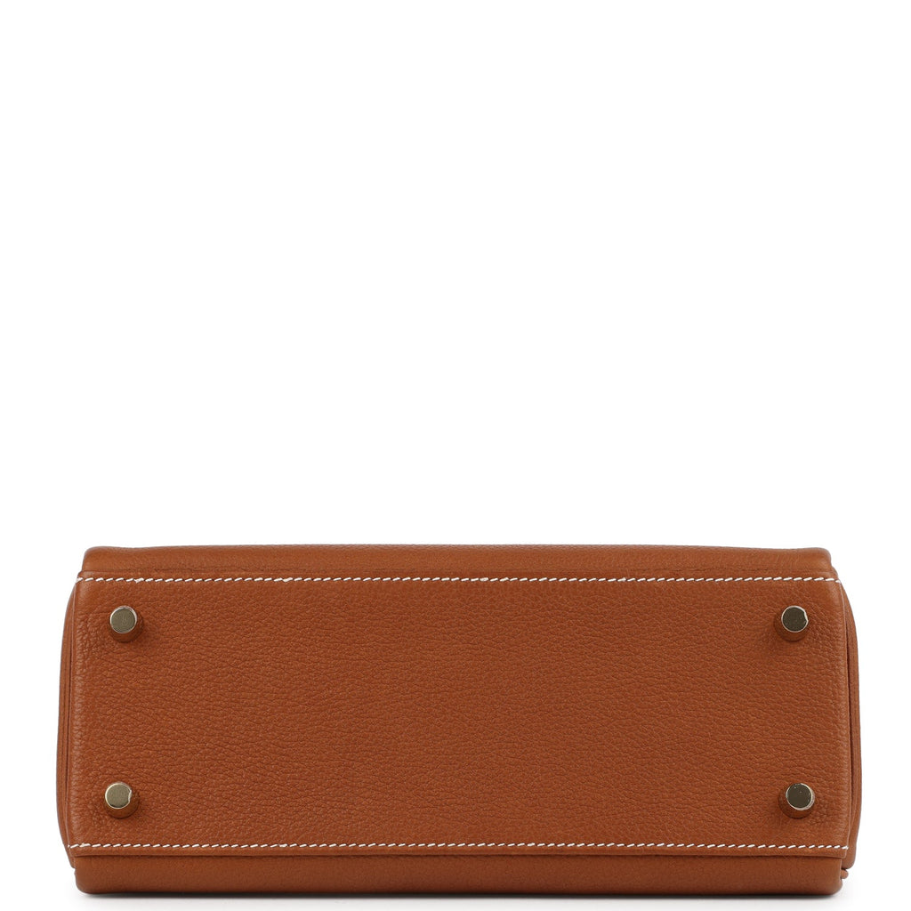 Kelly Retourne 25 Fauve Barenia Faubourg Gold Hardware Bag