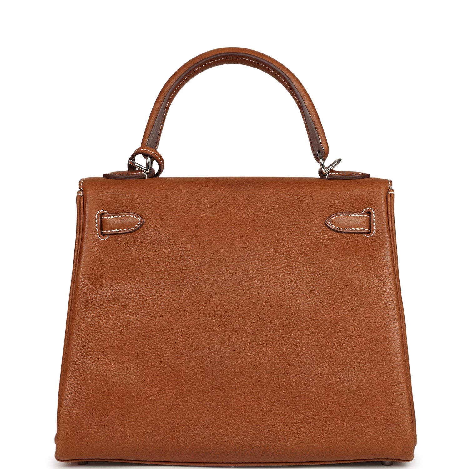 Kelly Retourne 25 Fauve Barenia Faubourg Palladium Hardware Bag