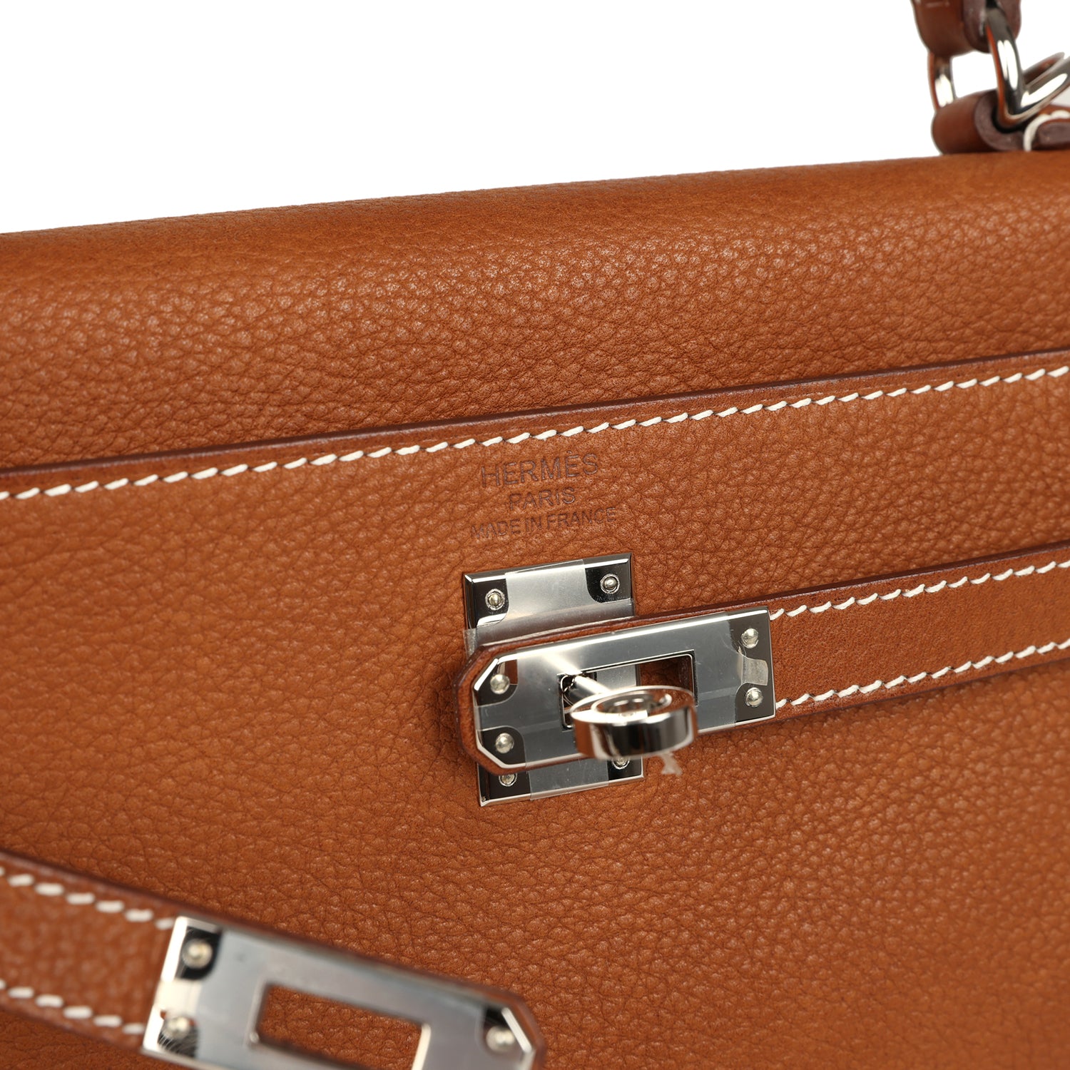Kelly Retourne 25 Fauve Barenia Faubourg Palladium Hardware Bag