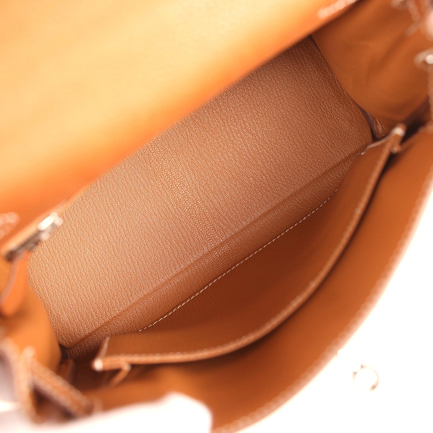Kelly Retourne 25 Fauve Barenia Faubourg Palladium Hardware Bag