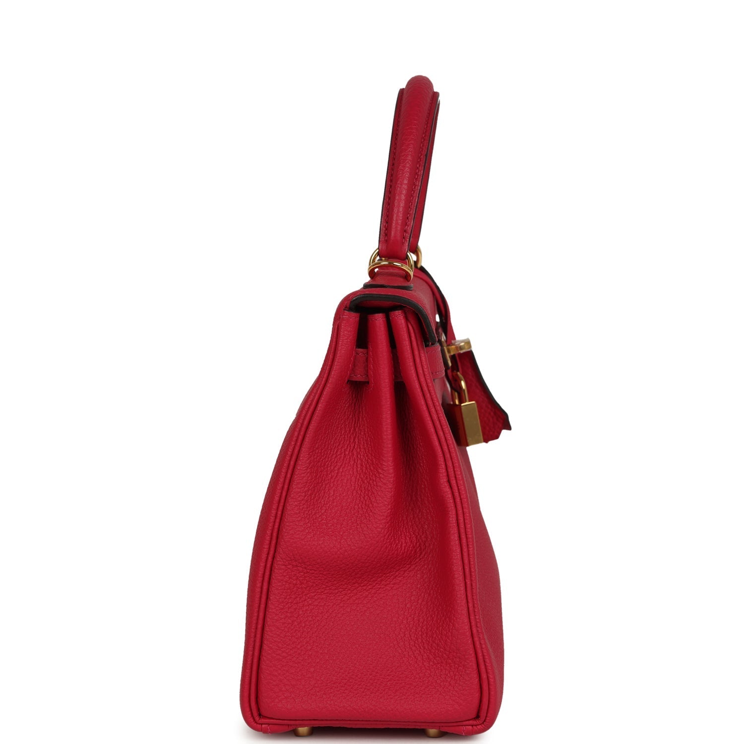 Kelly Retourne 25 Framboise Togo Gold Hardware Bag