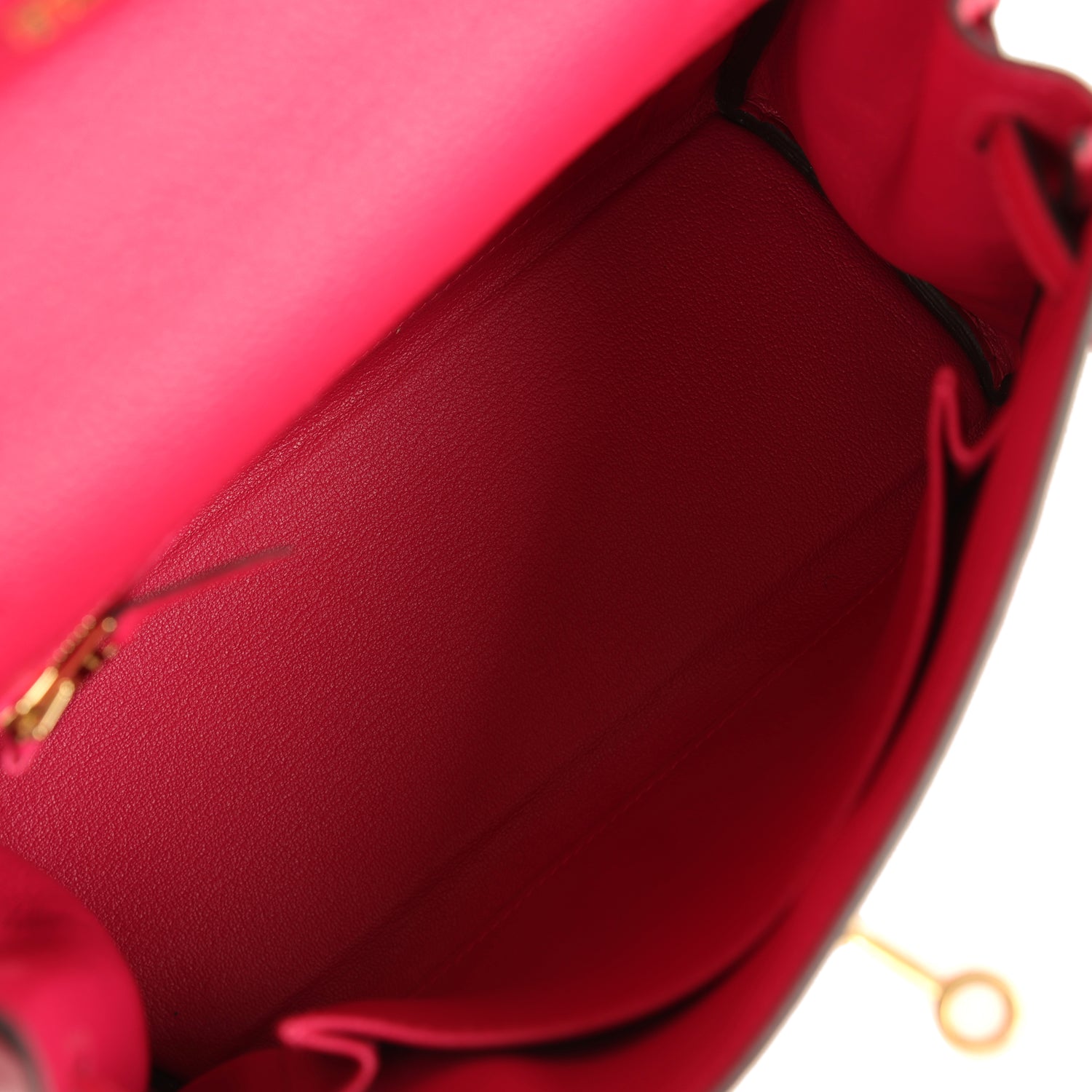 Kelly Retourne 25 Framboise Togo Gold Hardware Bag