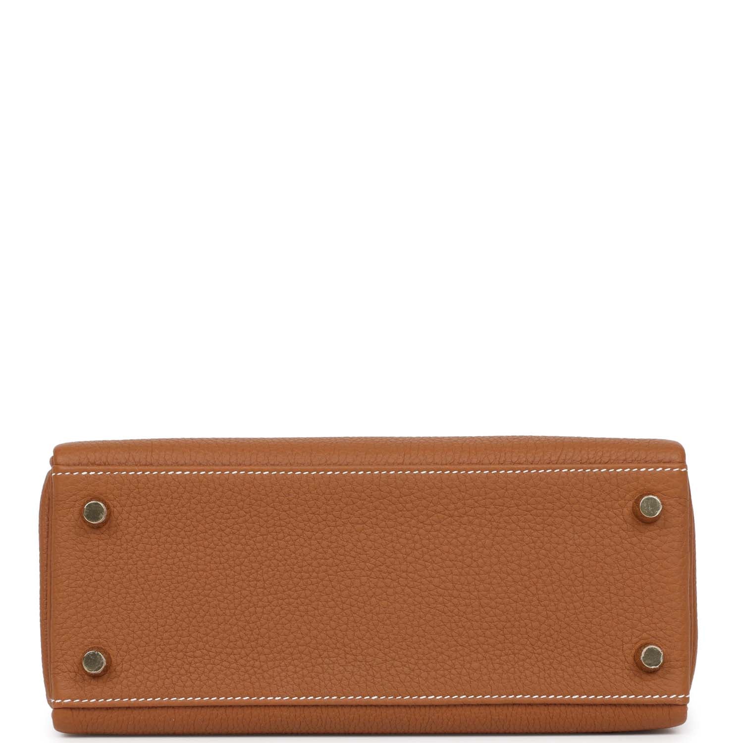 Kelly Retourne 25 Gold Togo Gold Hardware Bag