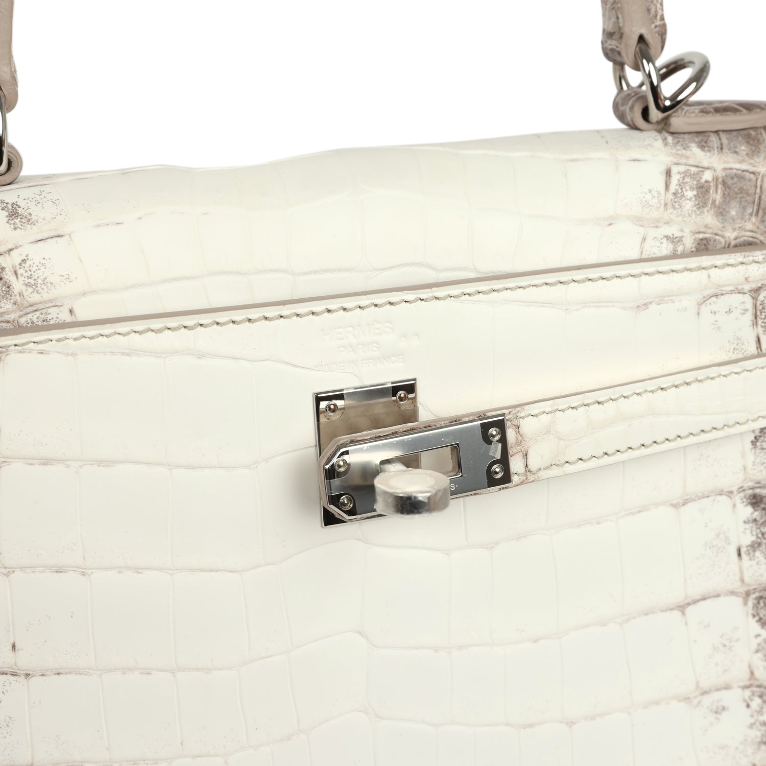 Kelly Retourne 25 Himalaya Niloticus Crocodile Palladium Hardware Bag