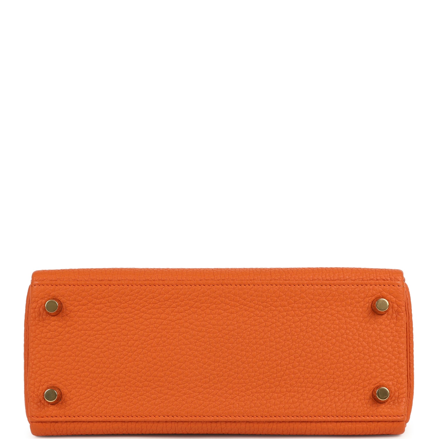 Kelly Retourne 25 Orange Togo Gold Hardware Bag