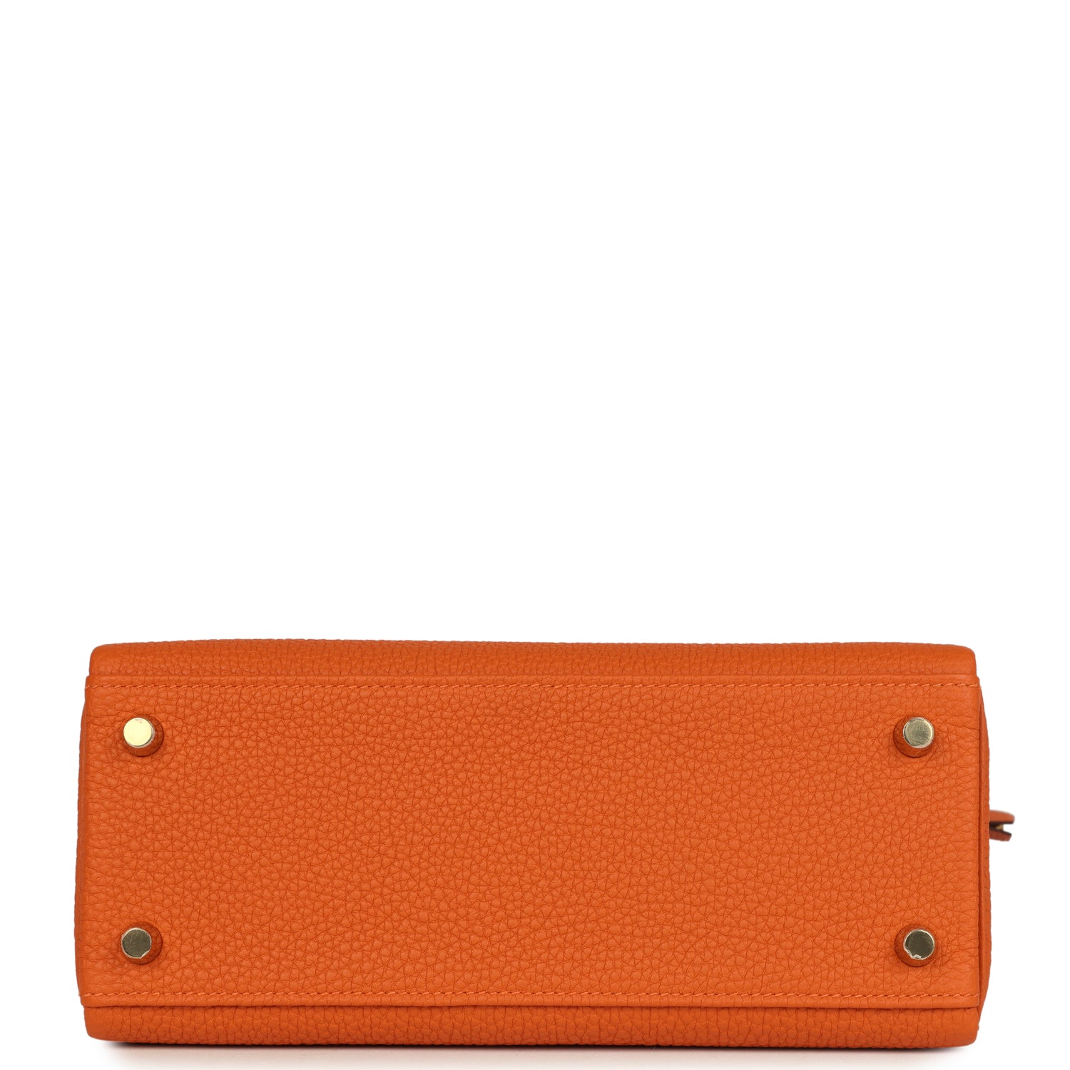Kelly Retourne 25 Orange Verso Togo Gold Hardware Bag