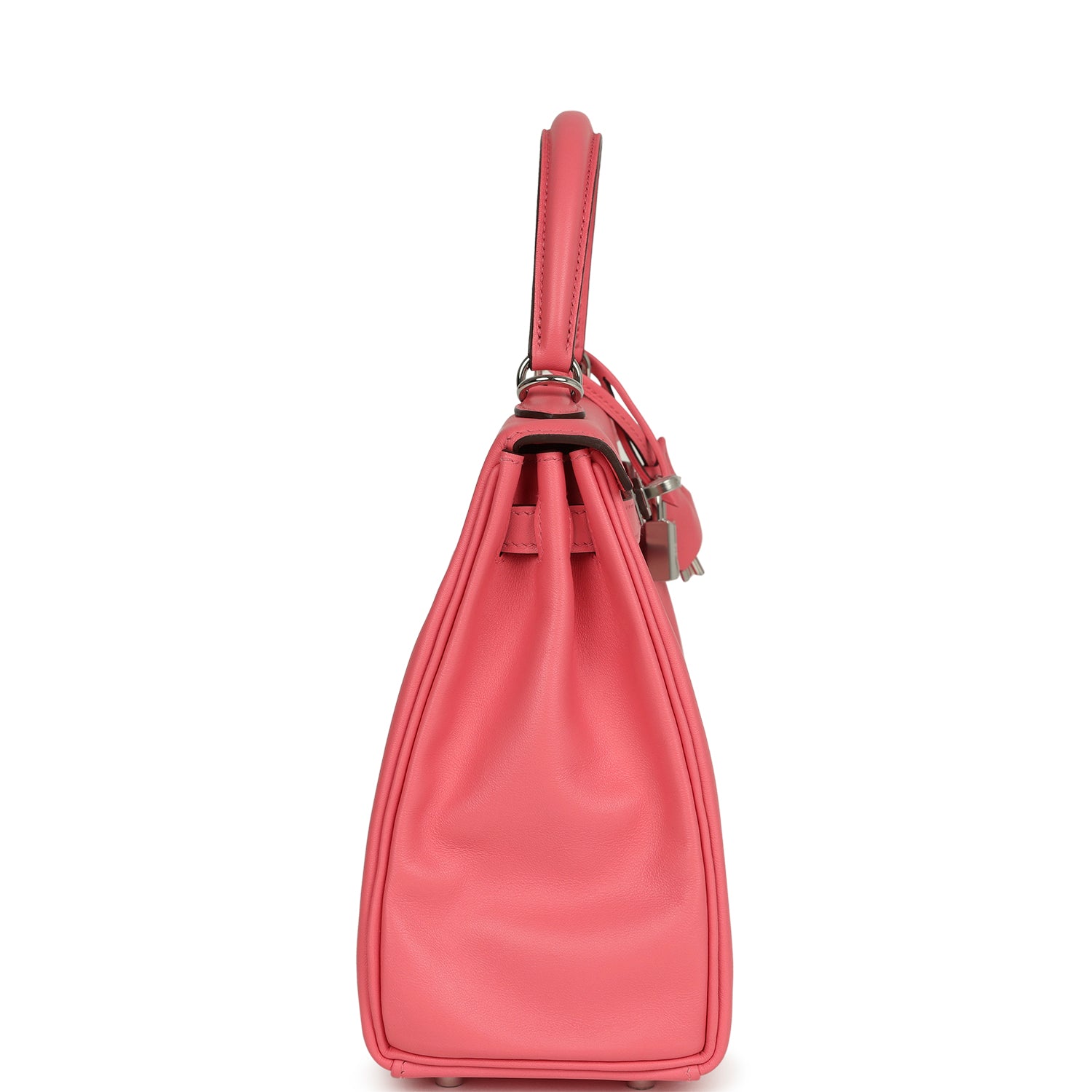 Kelly Retourne 25 Rose Azalee Swift Palladium Hardware Bag