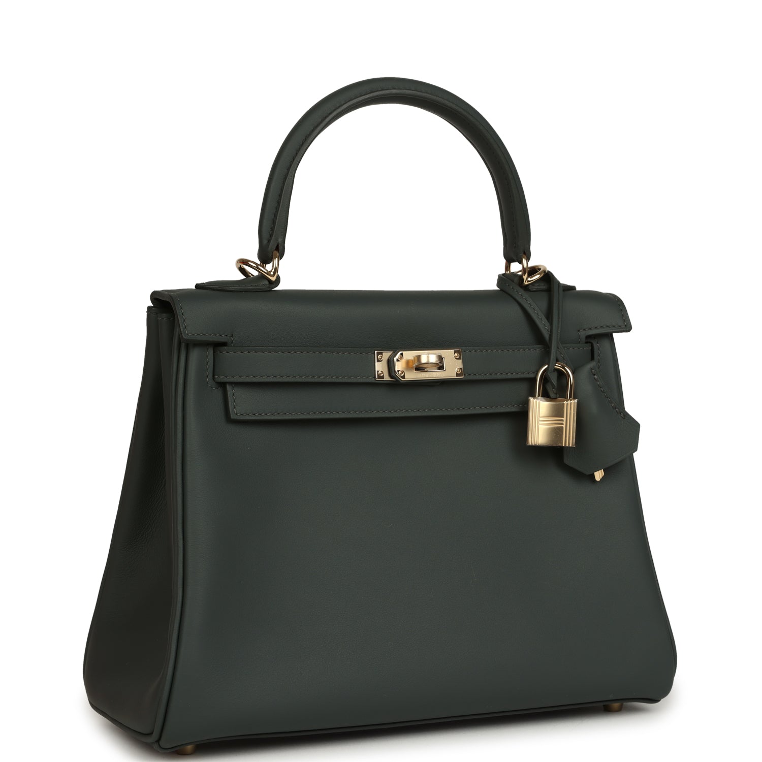 Kelly Retourne 25 Vert Mangrove Swift Permabrass Hardware Bag