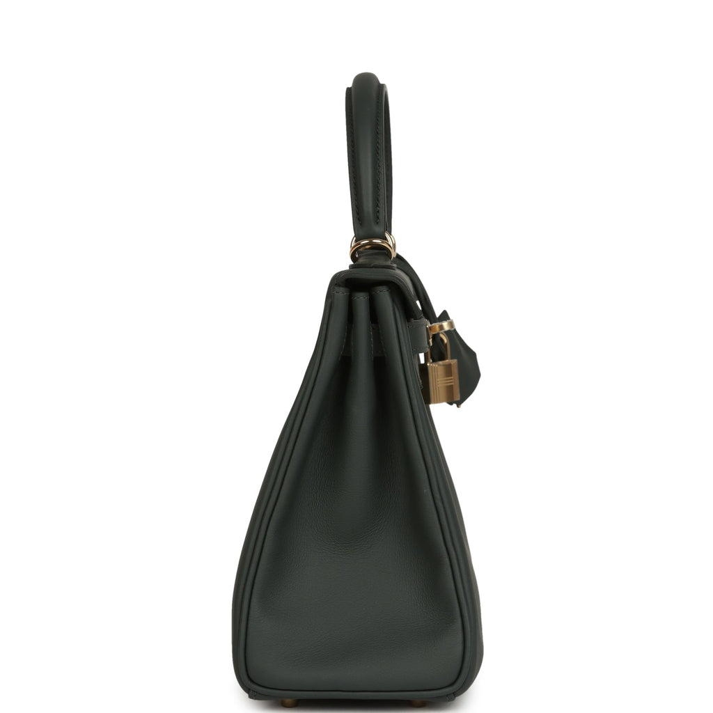 Kelly Retourne 25 Vert Mangrove Swift Permabrass Hardware Bag