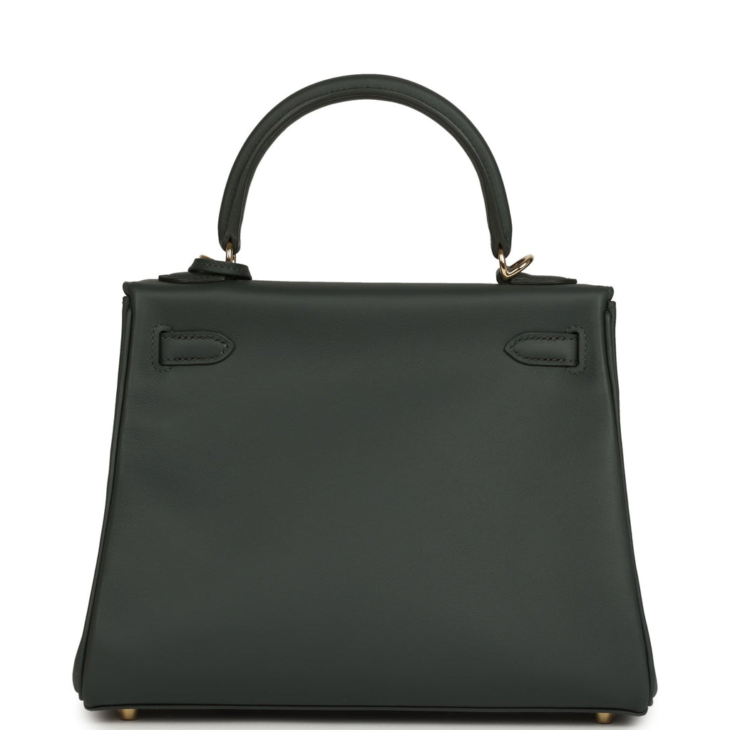 Kelly Retourne 25 Vert Mangrove Swift Permabrass Hardware Bag