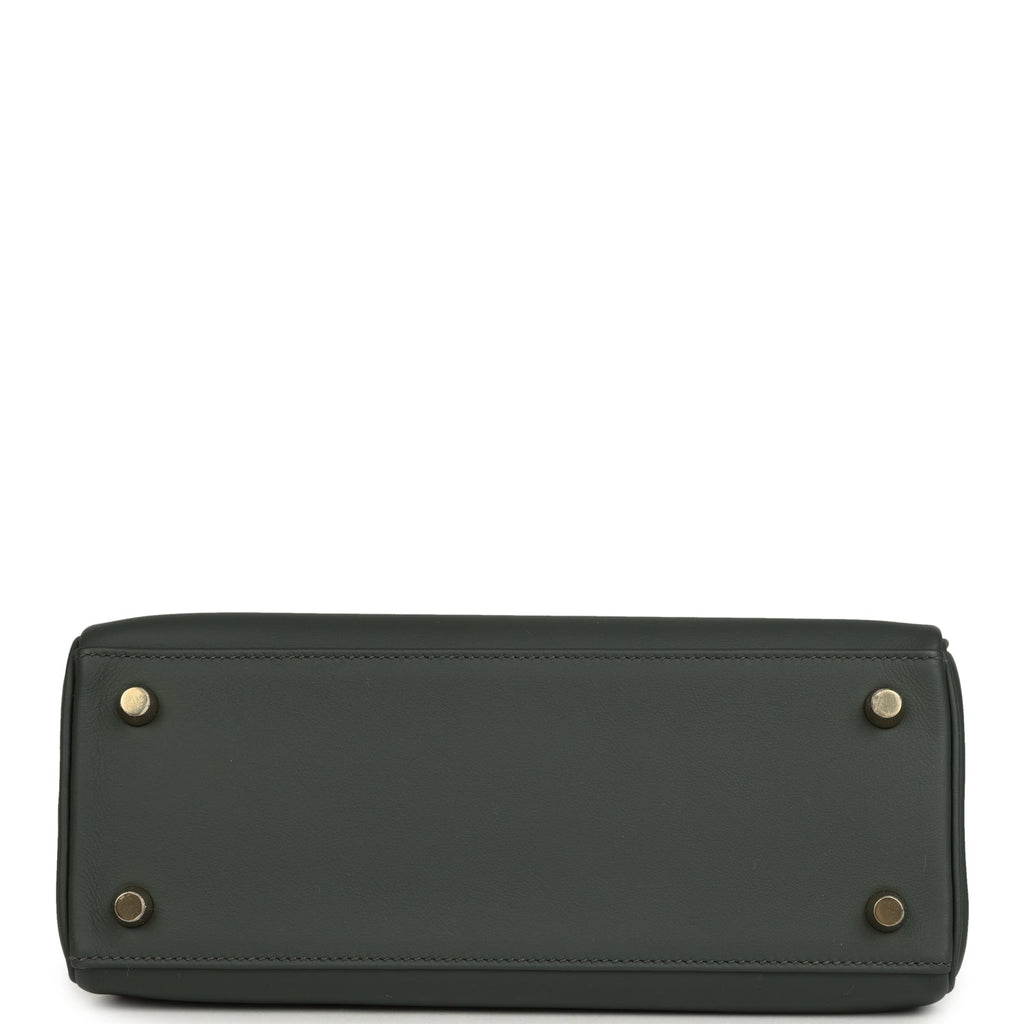 Kelly Retourne 25 Vert Mangrove Swift Permabrass Hardware Bag