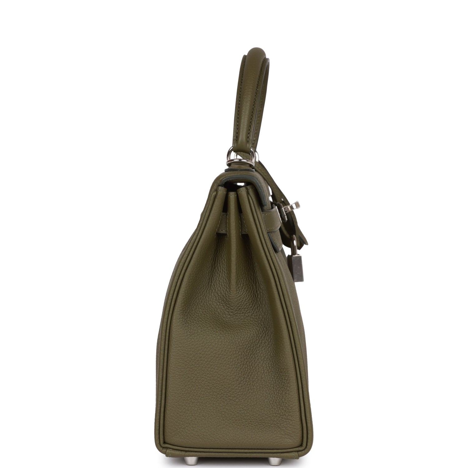 Kelly Retourne 25 Vert Veronese Togo Palladium Hardware Bag