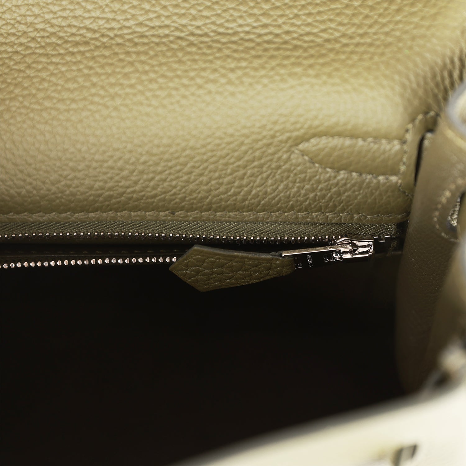 Kelly Retourne 25 Vert Veronese Togo Palladium Hardware Bag