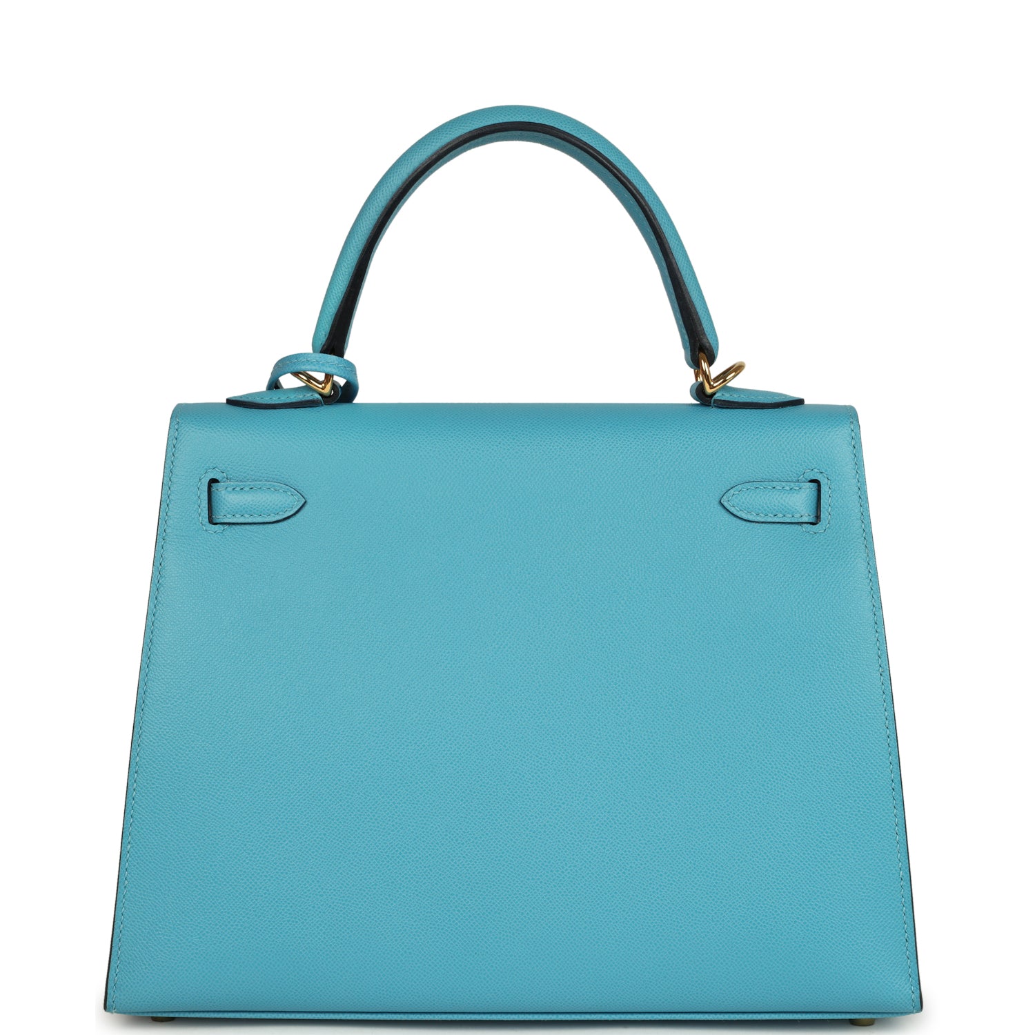 Kelly Sellier 25 Bleu Du Nord Madame Palladium Hardware Bag