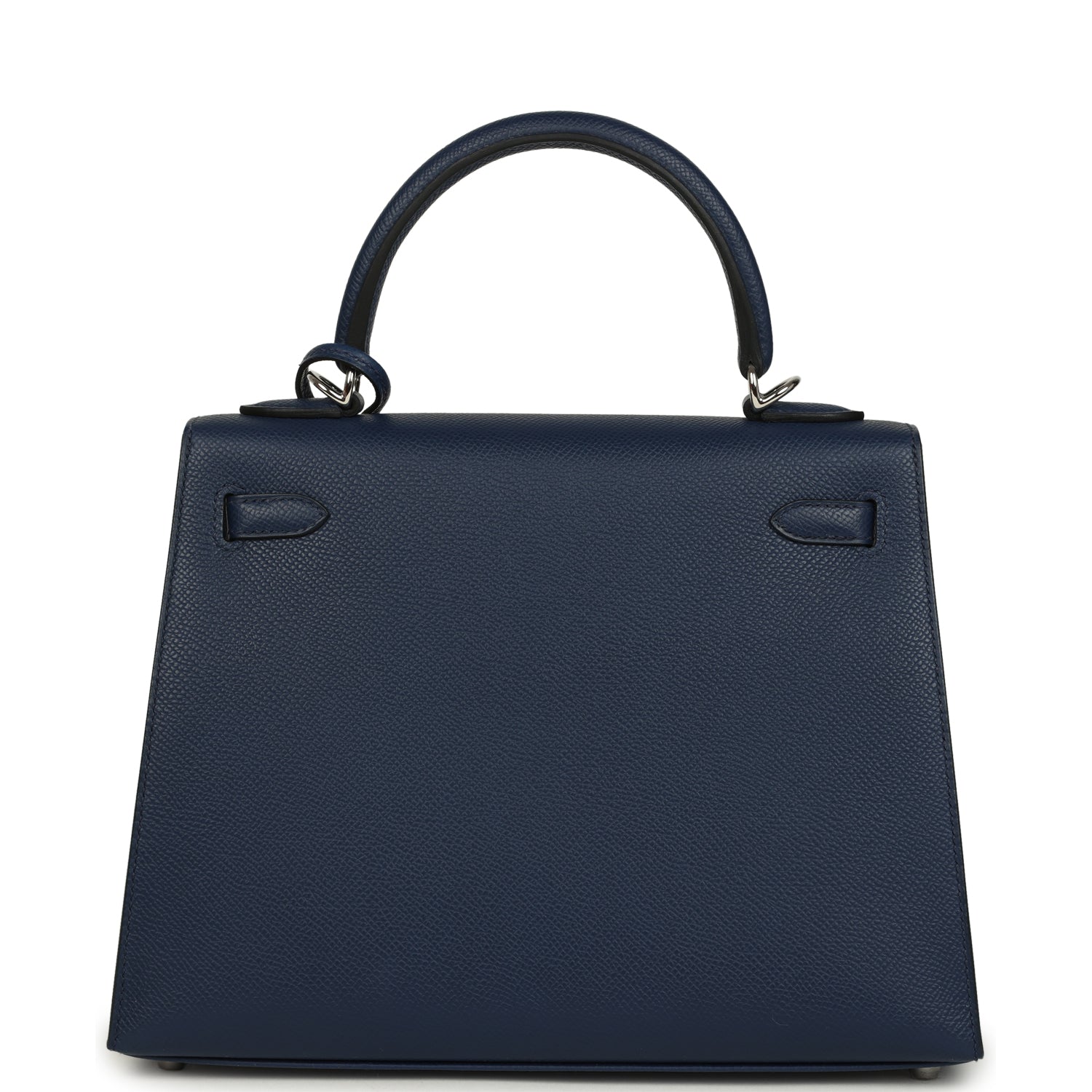 Kelly Sellier 25 Bleu Navy Epsom Electrum Hardware Bag