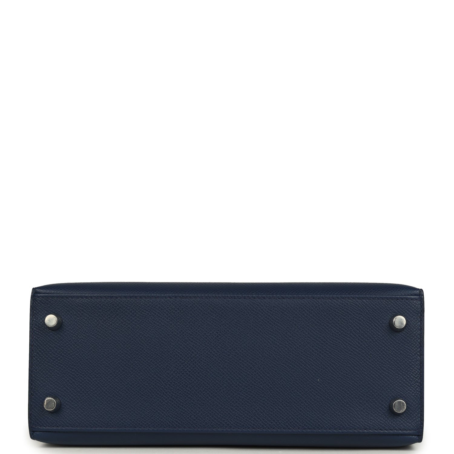 Kelly Sellier 25 Bleu Navy Epsom Electrum Hardware Bag