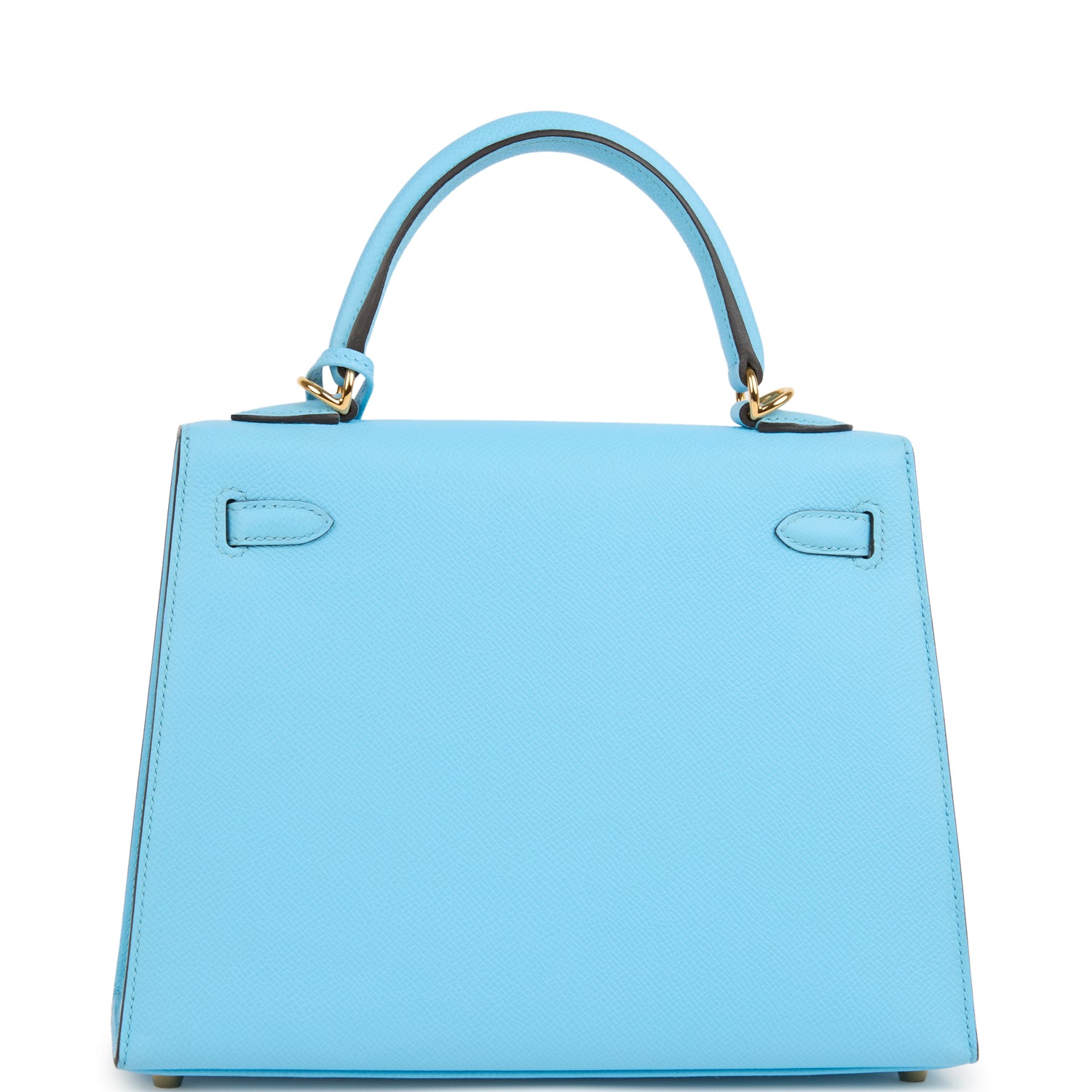 Kelly Sellier 25 Celeste Epsom Gold Hardware Bag