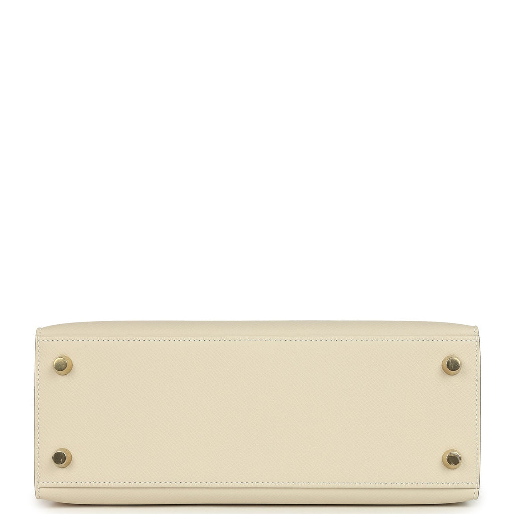 Kelly Sellier 25 Craie Epsom Permabrass Hardware Bag