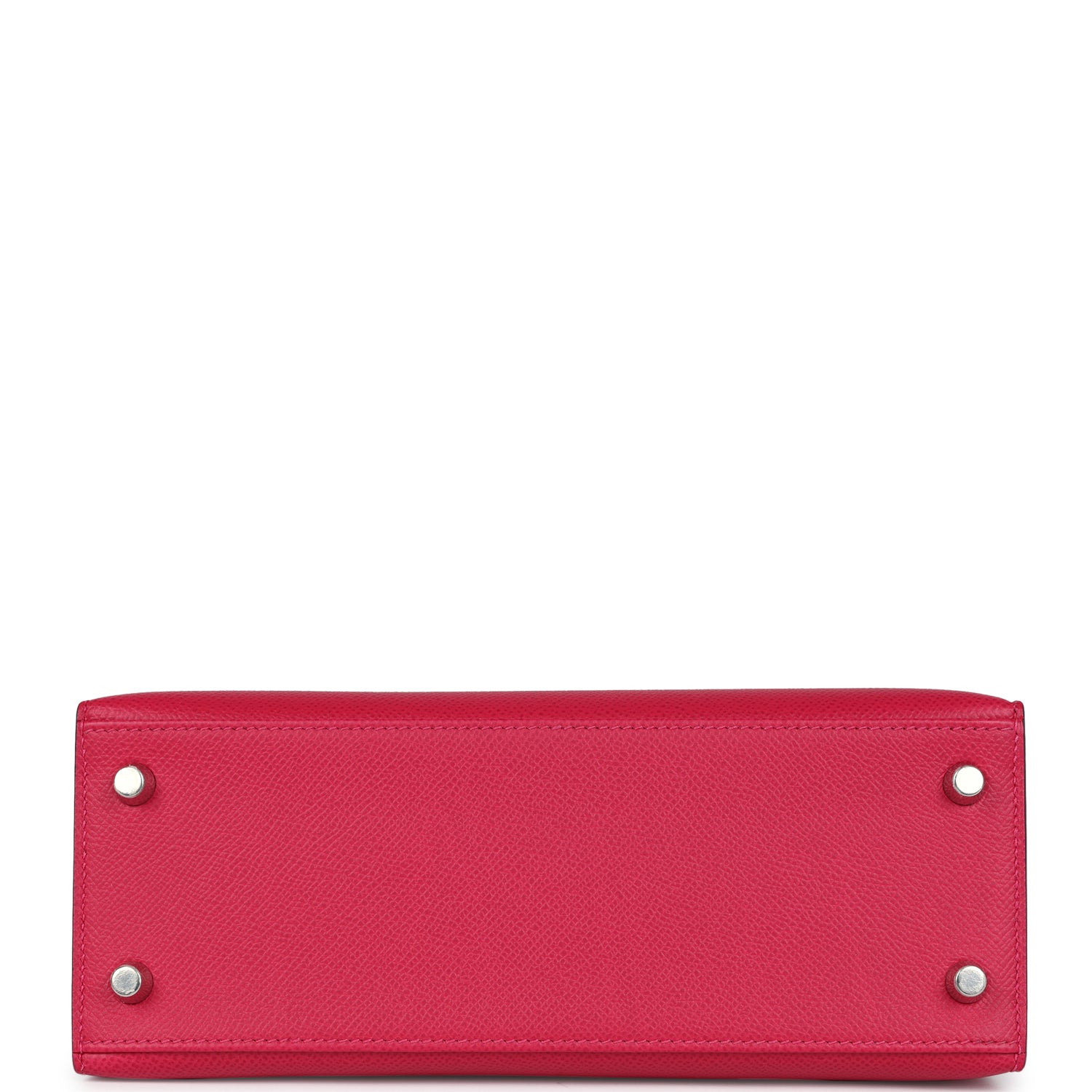 Kelly Sellier 25 Framboise Verso Epsom Palladium Hardware Bag