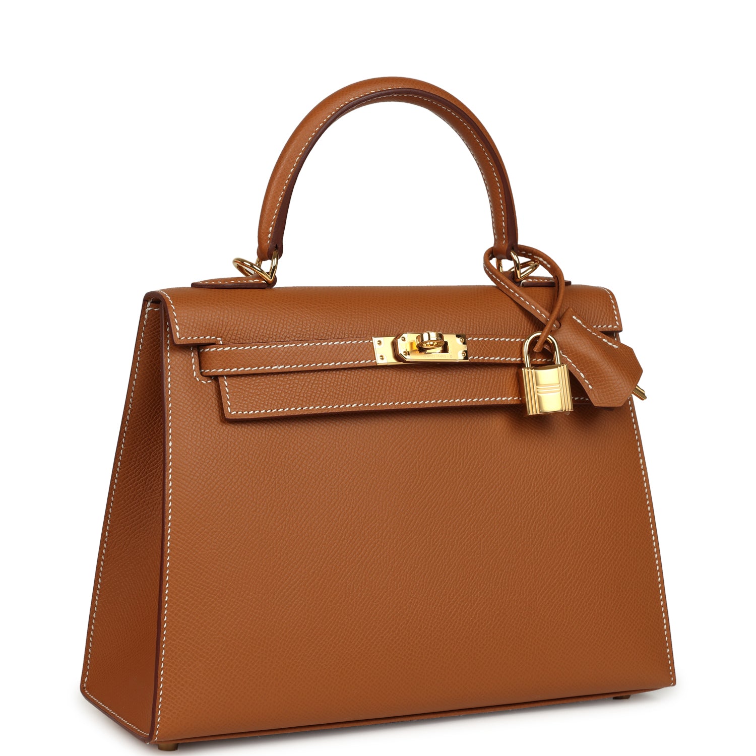 Kelly Sellier 25 Gold Epsom Gold Hardware Bag