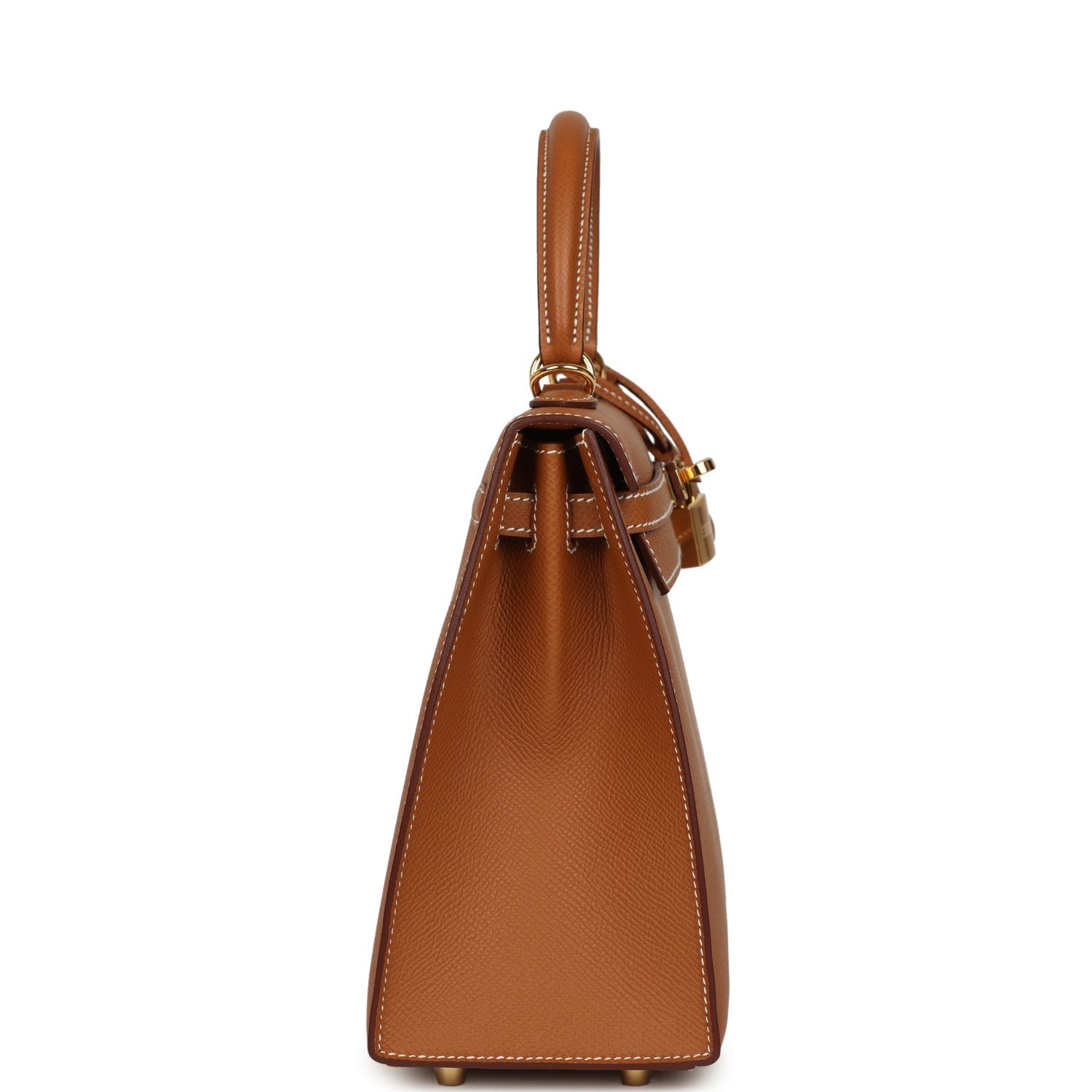 Kelly Sellier 25 Gold Epsom Gold Hardware Bag