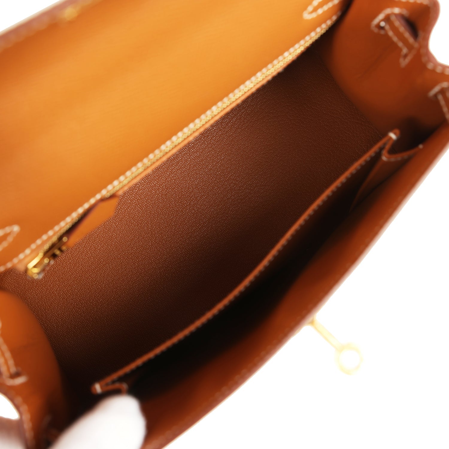 Kelly Sellier 25 Gold Epsom Gold Hardware Bag