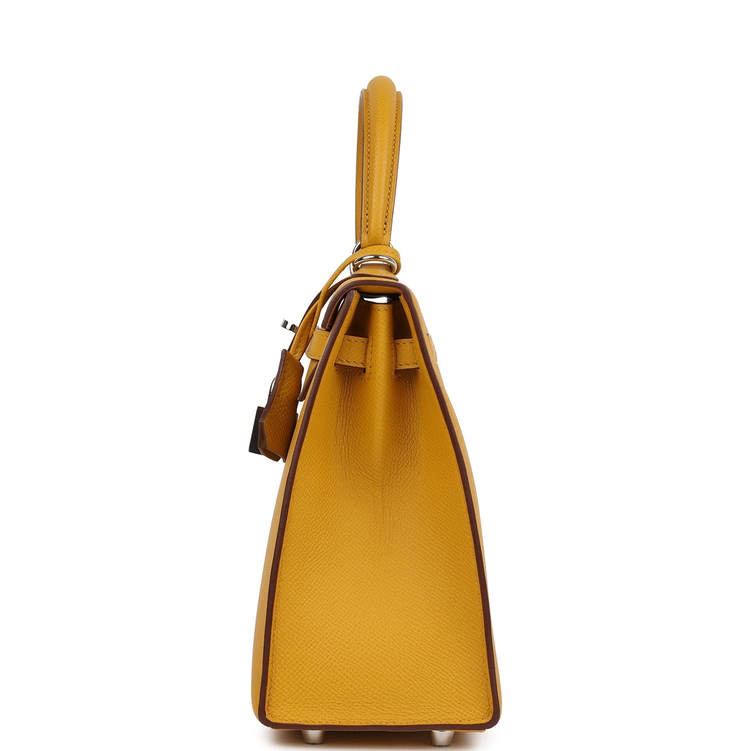 Kelly Sellier 25 Jaune Ambre Epsom Gold Hardware Bag