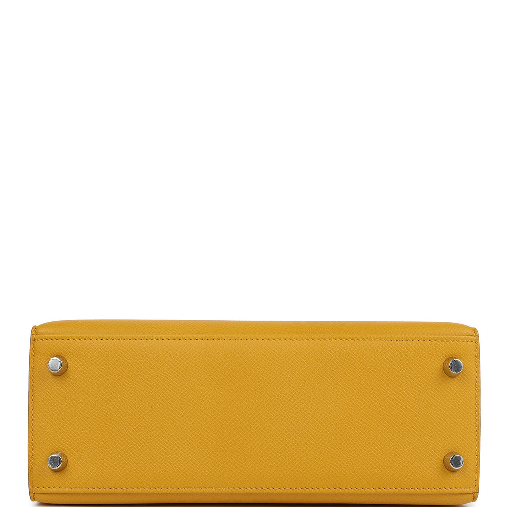 Kelly Sellier 25 Jaune Ambre Epsom Gold Hardware Bag