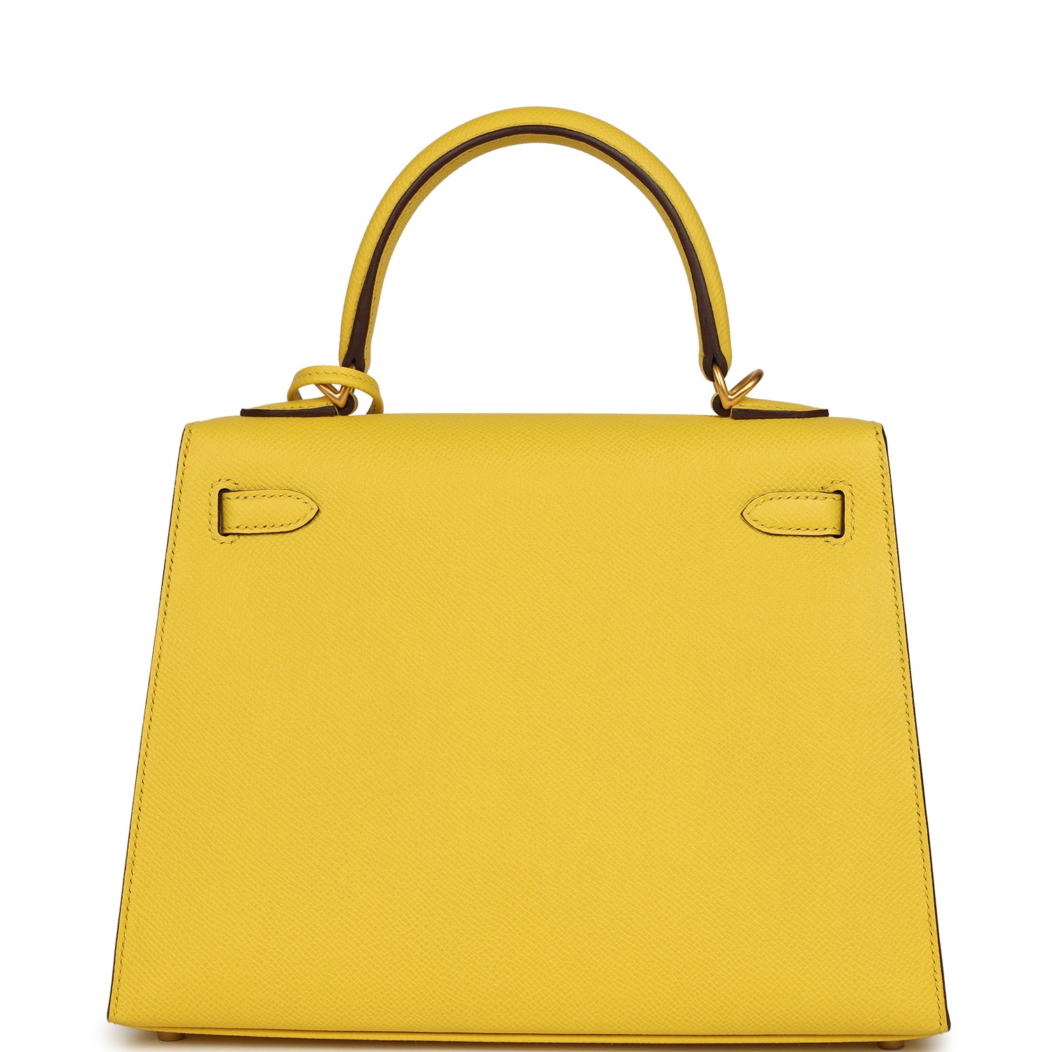 Kelly Sellier 25 Jaune De Naples Verso Epsom Brushed Gold Hardware Bag