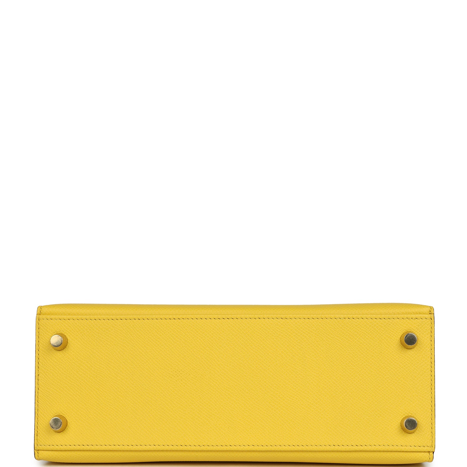 Kelly Sellier 25 Jaune De Naples Verso Epsom Brushed Gold Hardware Bag