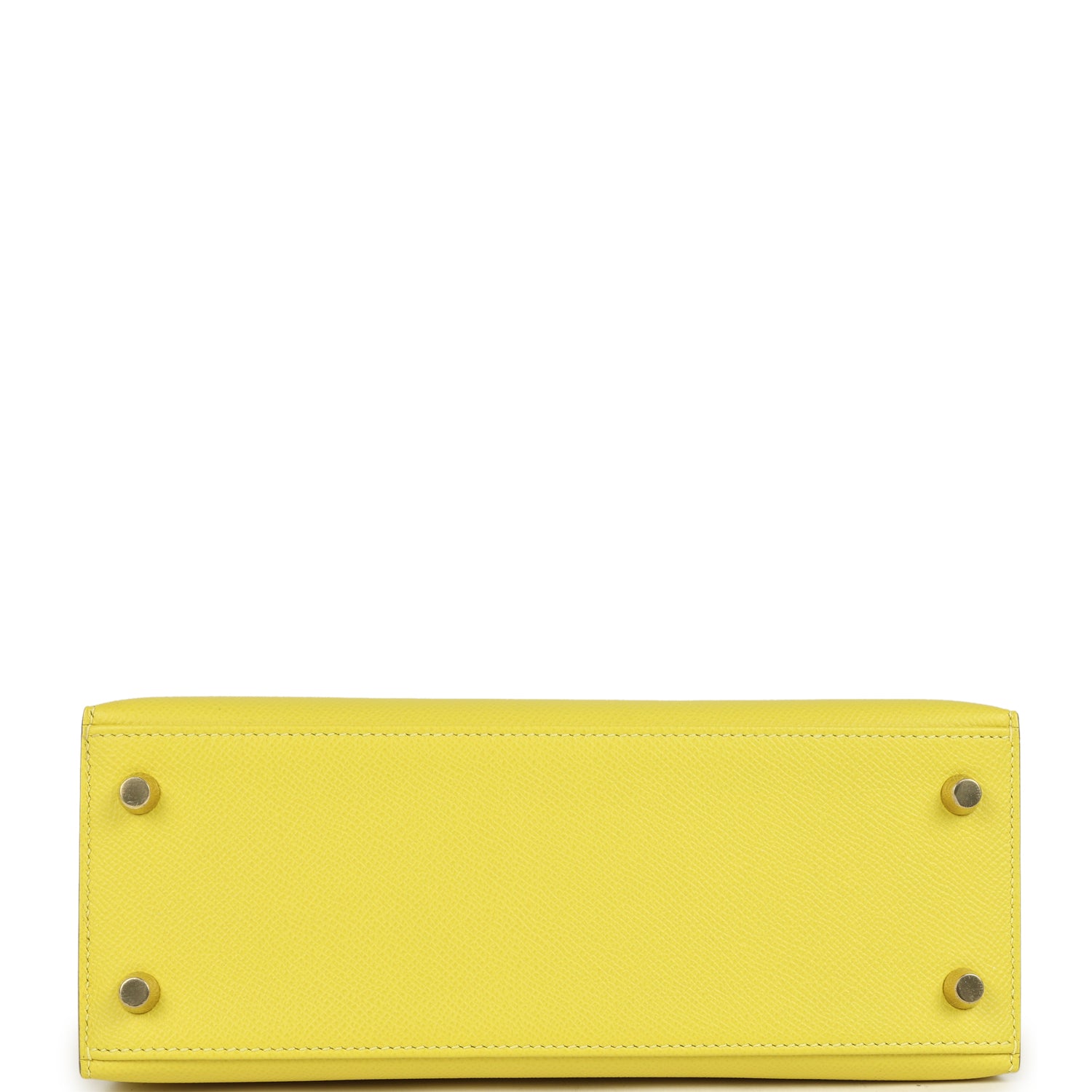 Kelly Sellier 25 Lime Epsom Gold Hardware Bag