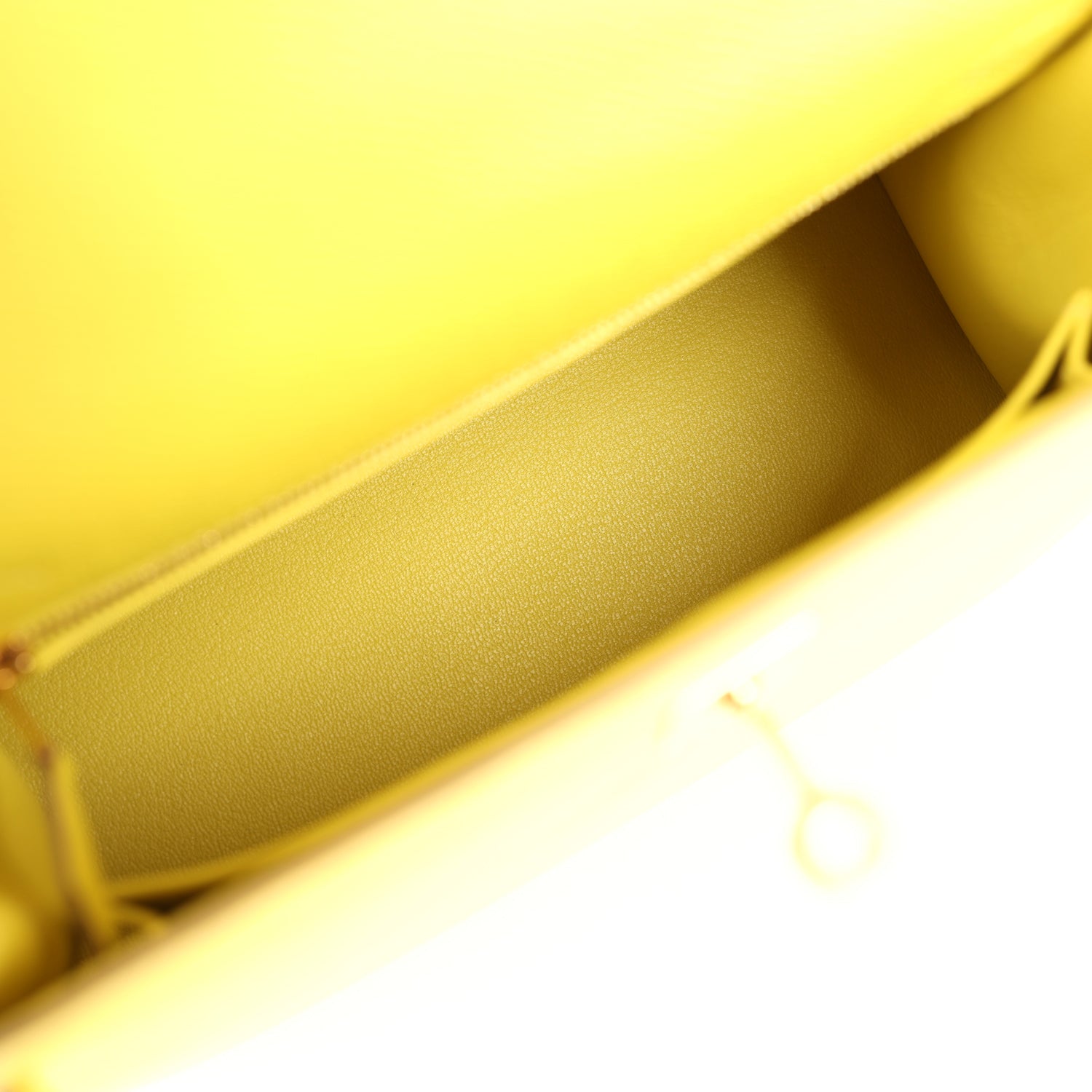 Kelly Sellier 25 Lime Epsom Gold Hardware Bag