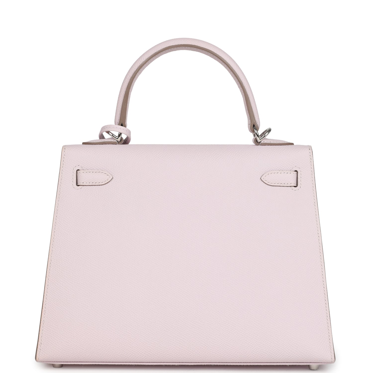 Kelly Sellier 25 Mauve Pale Epsom Palladium Hardware Bag