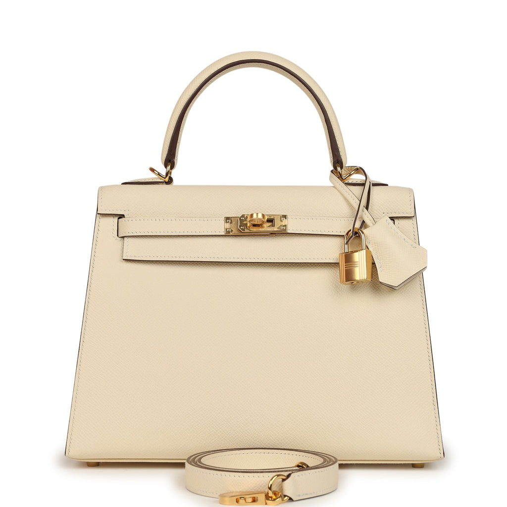 Kelly Sellier 25 Nata Epsom Gold Hardware Bag