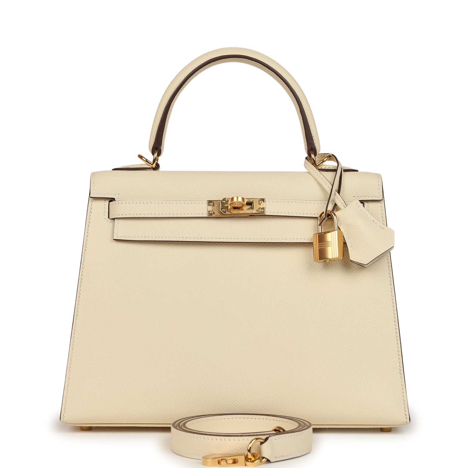 Kelly Sellier 25 Nata Epsom Gold Hardware Bag