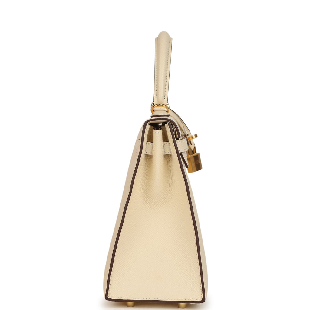 Kelly Sellier 25 Nata Epsom Gold Hardware Bag