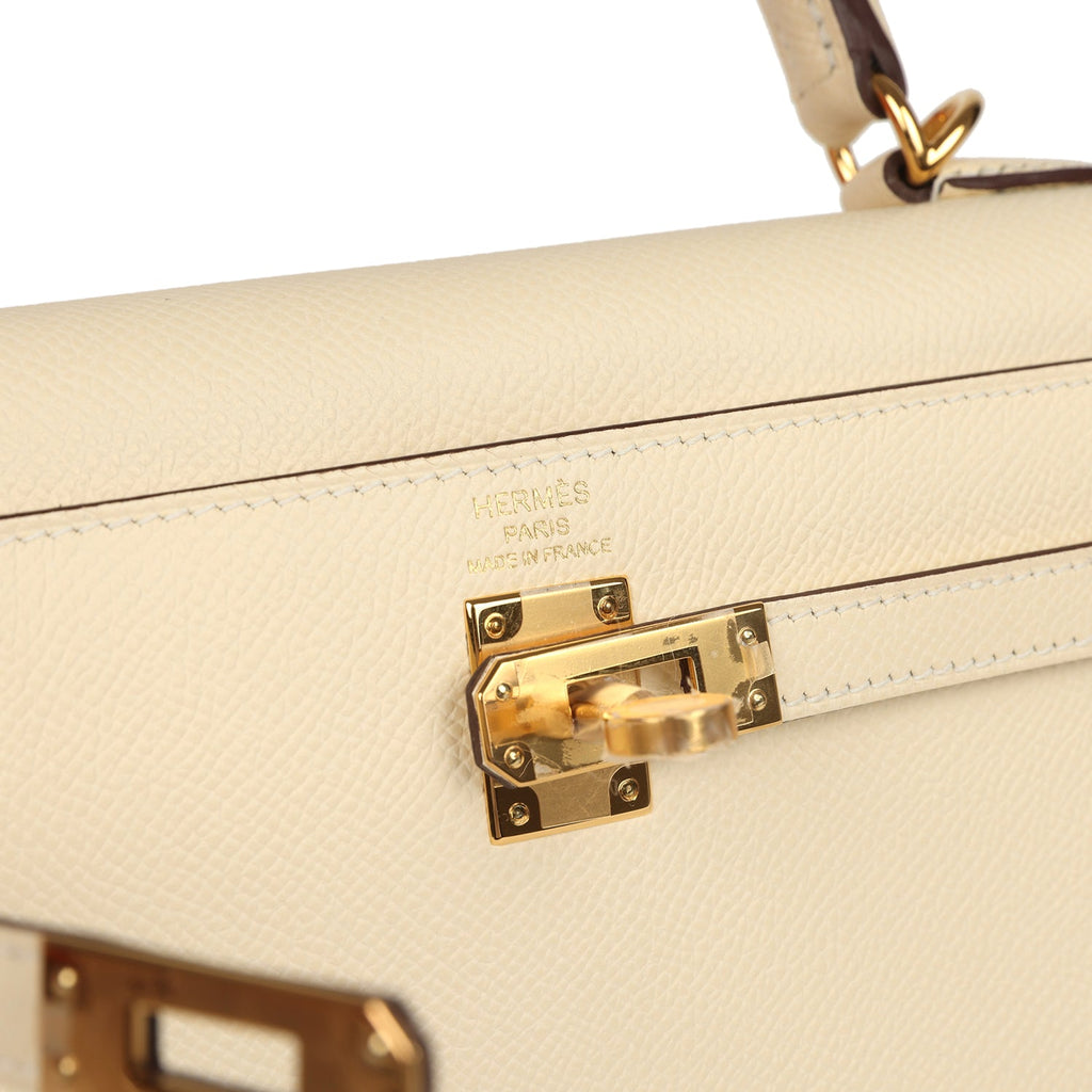 Kelly Sellier 25 Nata Epsom Gold Hardware Bag